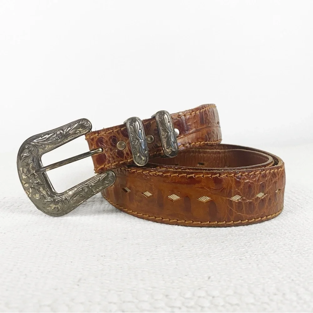 NANNI Milano Alligator Belt Made in Italy Size 100/40 (37”-41”)